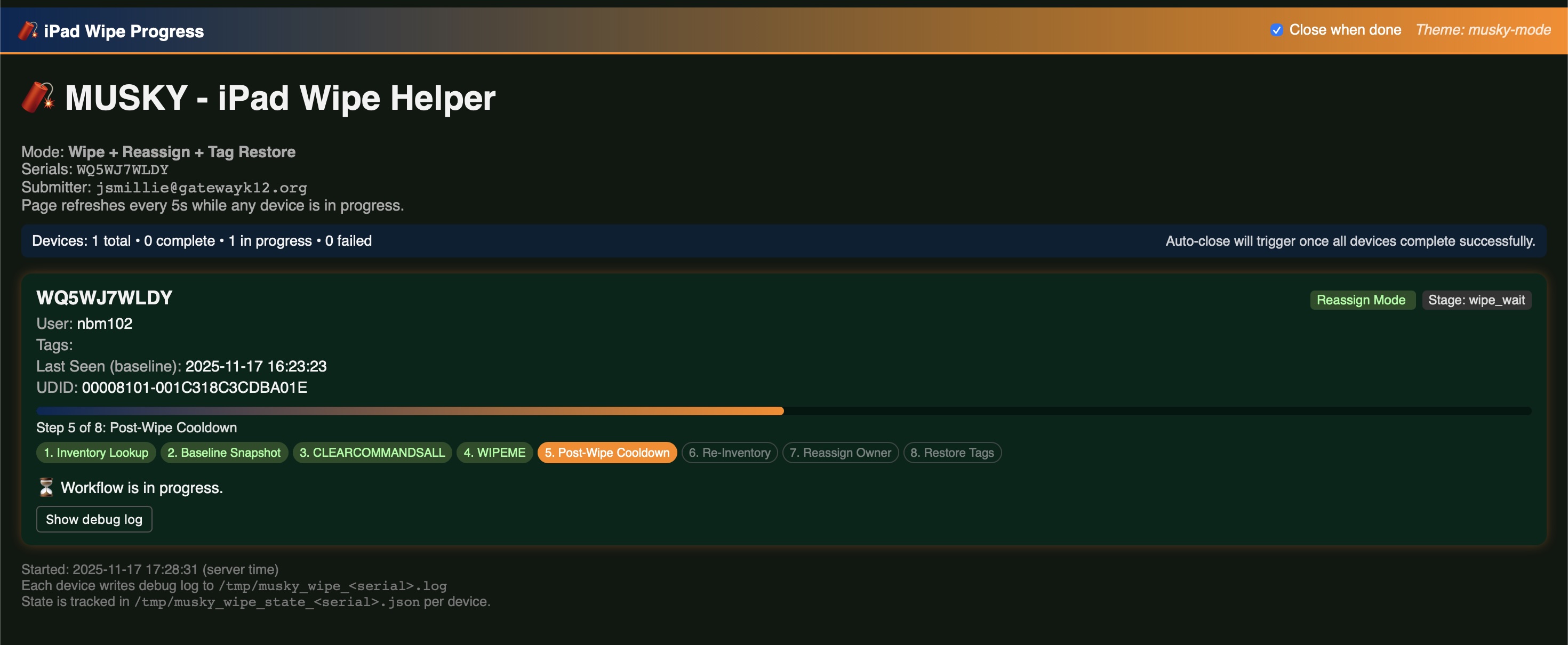 Musky Wipe Devices Closer Look